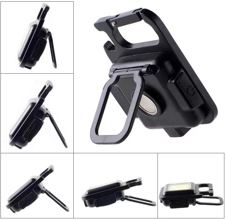 Multifunctional Mini Glare COB Keychain Light USB Charging Emergency Lamps Strong Magnetic Repair Work Outdoor Camping Light