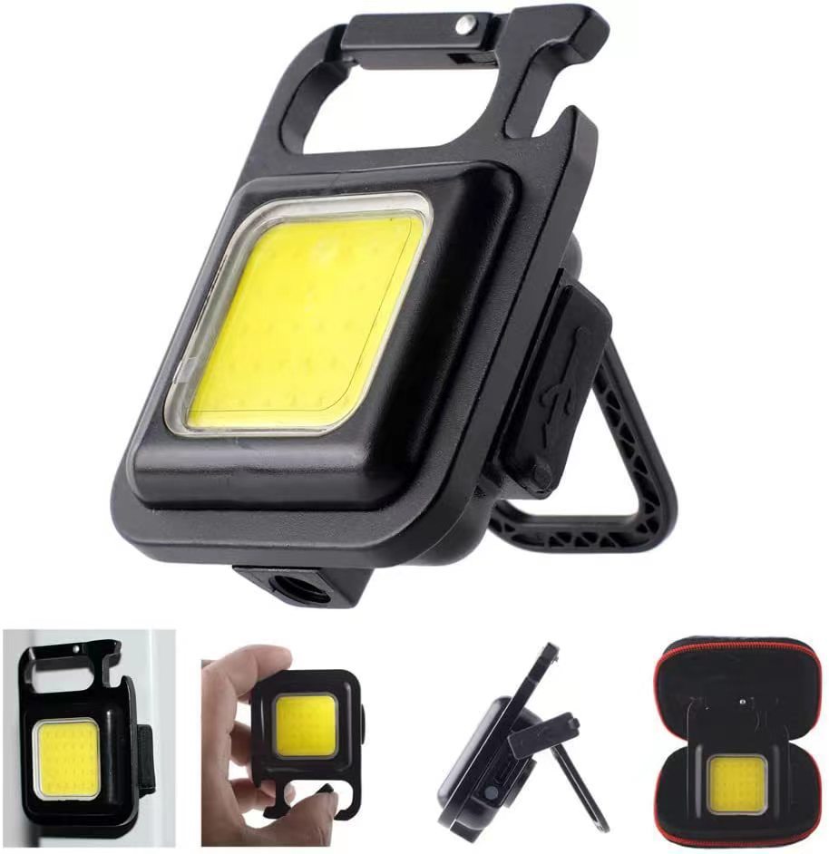 Multifunctional Mini Glare COB Keychain Light USB Charging Emergency Lamps Strong Magnetic Repair Work Outdoor Camping Light