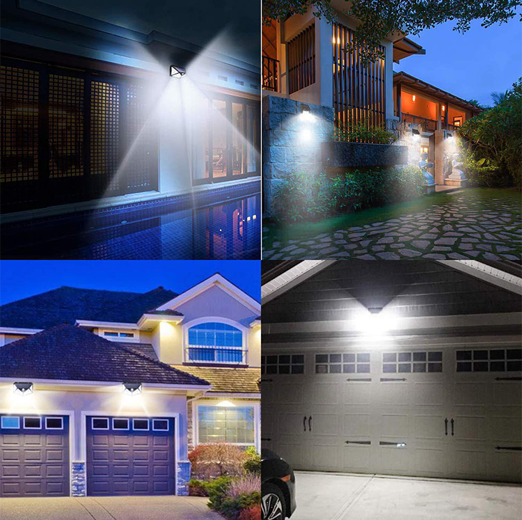 LED Solar Wall Lamp All Sides Luminous Solar Induction Lamp Human Courtyard Wall Lamp Waterproof Stairs Outdoor Light
