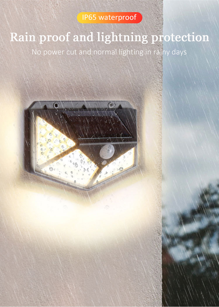 LED Solar Wall Lamp All Sides Luminous Solar Induction Lamp Human Courtyard Wall Lamp Waterproof Stairs Outdoor Light