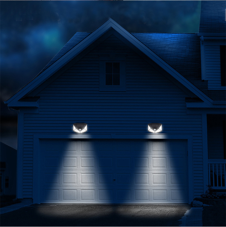 LED Solar Wall Lamp All Sides Luminous Solar Induction Lamp Human Courtyard Wall Lamp Waterproof Stairs Outdoor Light
