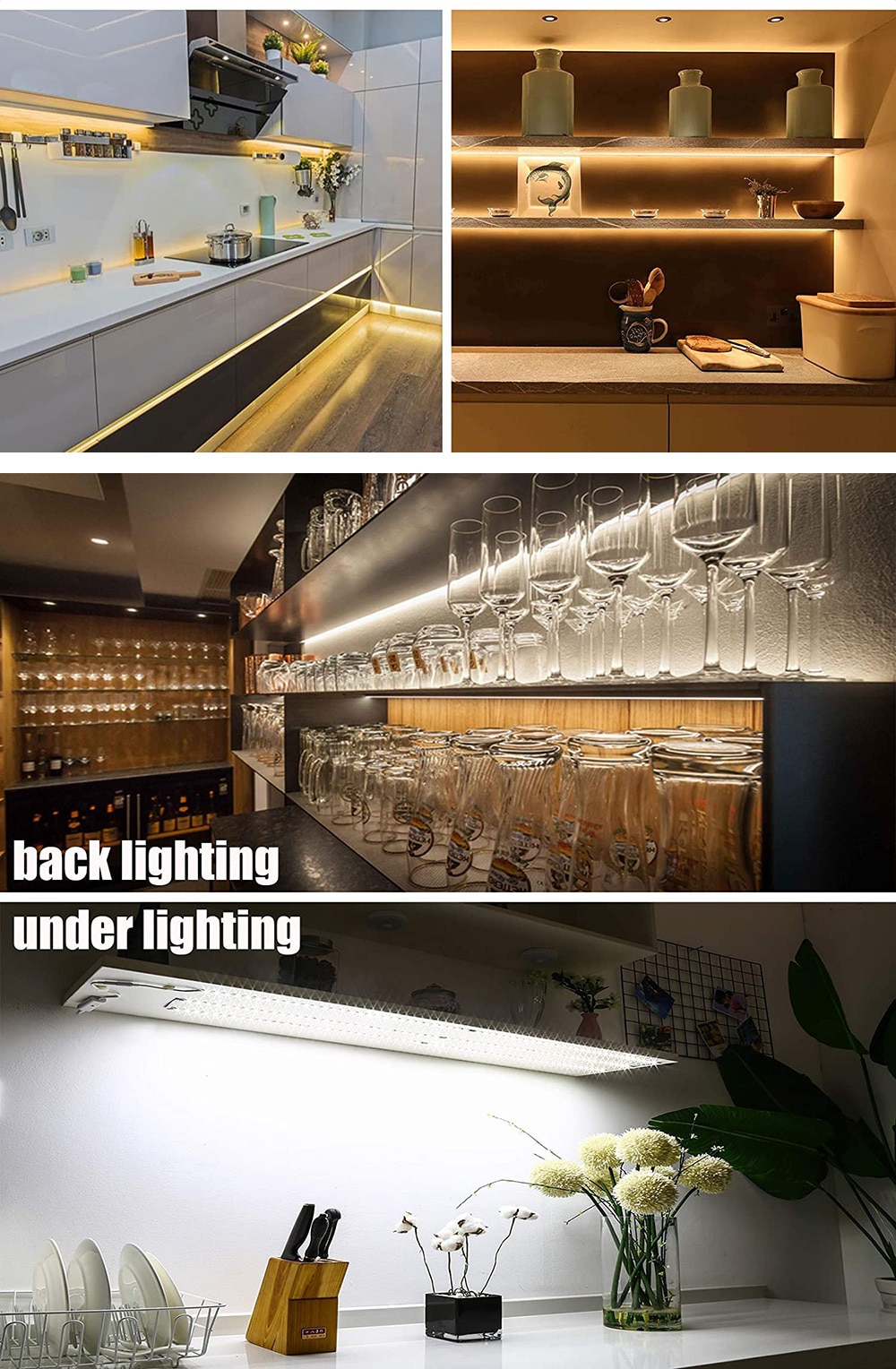 Smart Lamp PIR Motion Sensor Hand Scan LED Night light USB LED Strip Waterproof Tape Bedroom Home Kitchen Wardrobe Decor