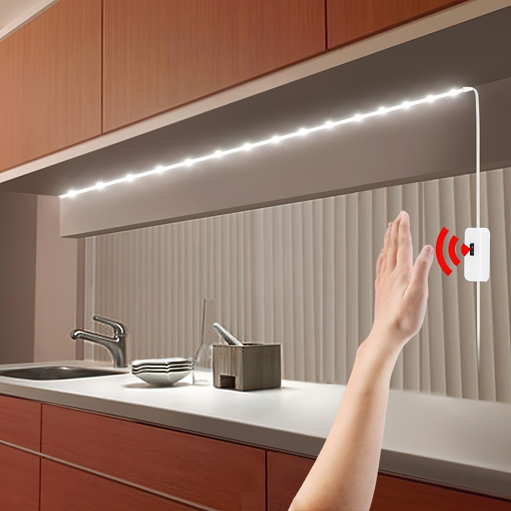 Smart Lamp PIR Motion Sensor Hand Scan LED Night light USB LED Strip Waterproof Tape Bedroom Home Kitchen Wardrobe Decor