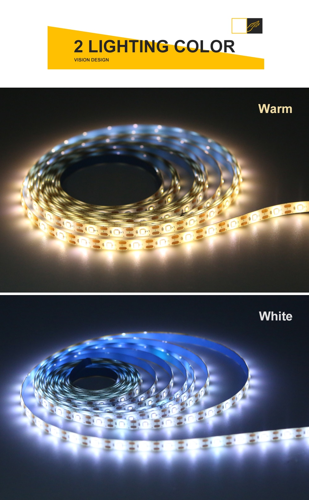 Smart Lamp PIR Motion Sensor Hand Scan LED Night light USB LED Strip Waterproof Tape Bedroom Home Kitchen Wardrobe Decor