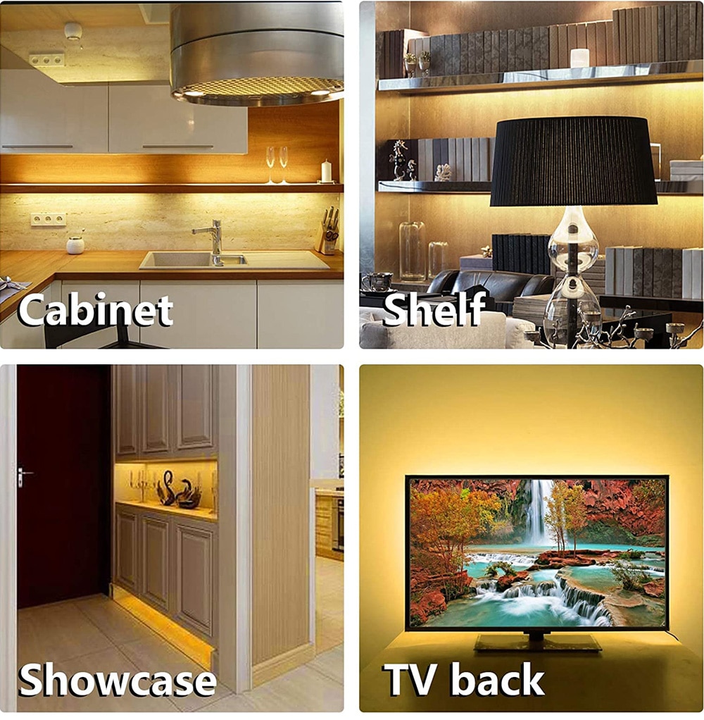 Smart Lamp PIR Motion Sensor Hand Scan LED Night light USB LED Strip Waterproof Tape Bedroom Home Kitchen Wardrobe Decor