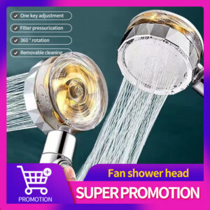 Rotating Pressurized Bathroom Shower Head