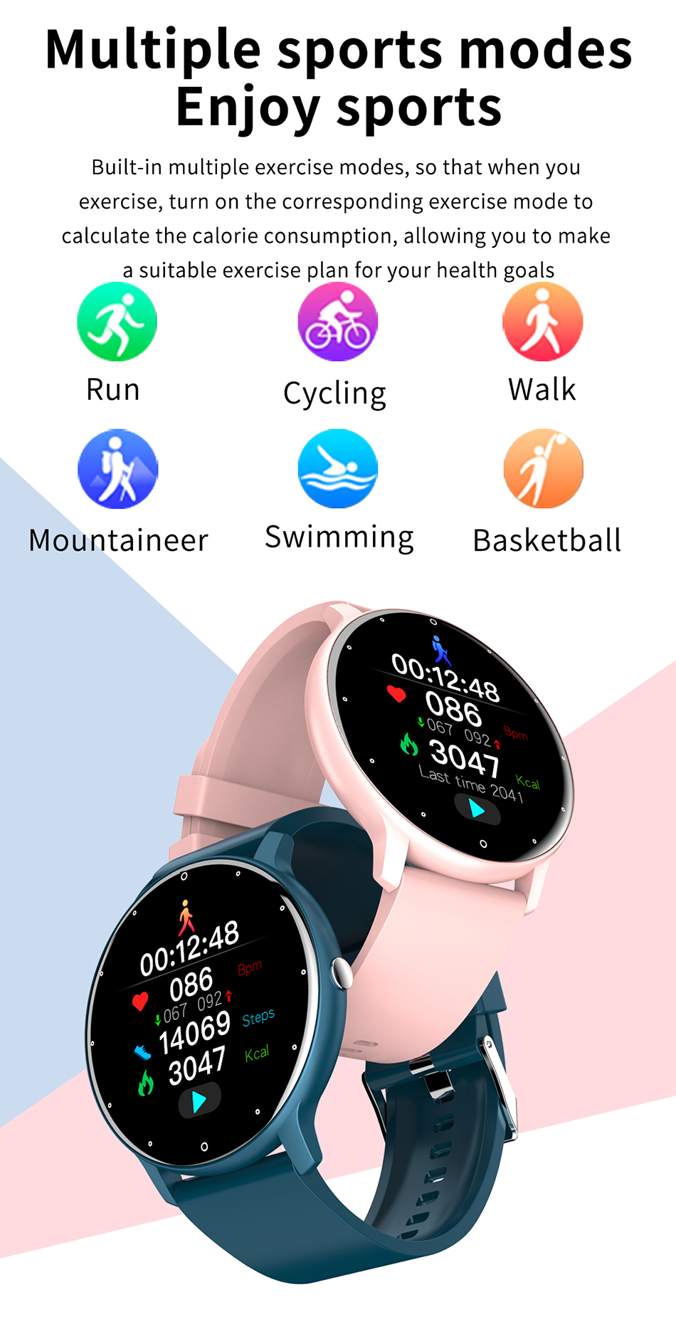 2022 Smart Watch Men Women Full Touch Screen Sport Fitness Watch Man IP67 Waterproof Bluetooth For Android IOS Smartwatch Men