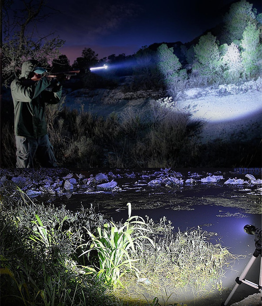 Super bright LED Flashlight Zoomable Torch 5 lighting modes Aluminum Alloy Camping Light Waterproof material
