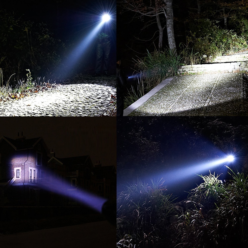 Super bright LED Flashlight Zoomable Torch 5 lighting modes Aluminum Alloy Camping Light Waterproof material