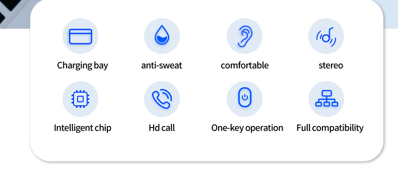 Bluetooth 5.0 mini True Wireless Earbuds with Charging Box Waterproof Earphone Volume Control Mini TWS Headphone for Sports