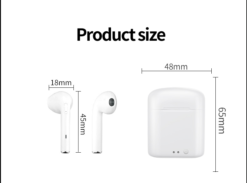 Bluetooth 5.0 mini True Wireless Earbuds with Charging Box Waterproof Earphone Volume Control Mini TWS Headphone for Sports