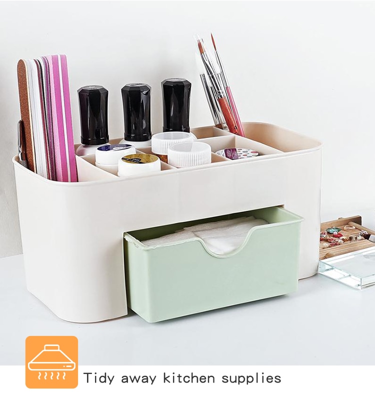 Drawer type makeup box in dormitory organize plastic shelving cosmetic skin care dresser desktop storage box