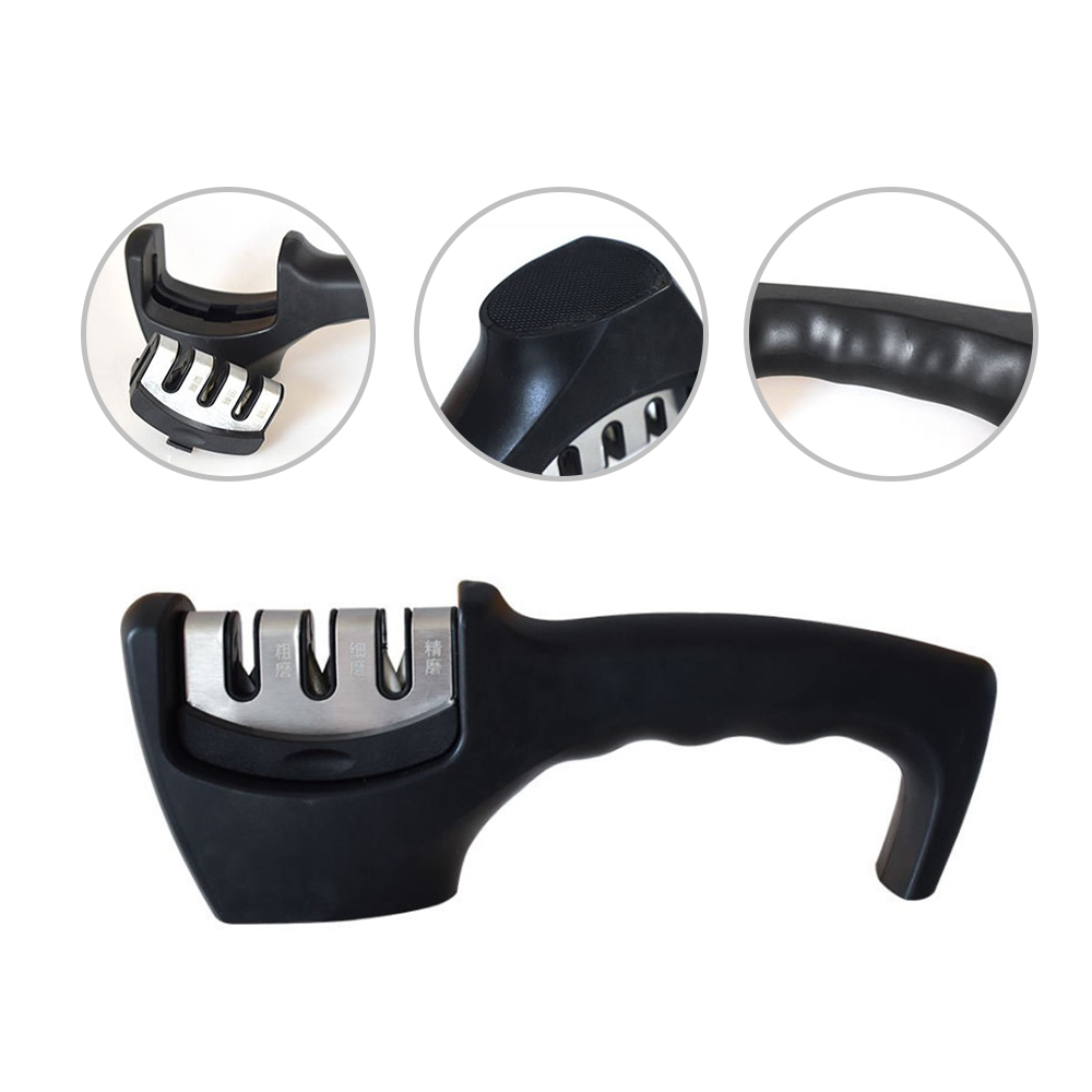 3 Stages Type Quick Sharpening Tool Knife Sharpener Handheld Multi-function With Non-slip Base Kitchen Knives Accessories Gadge