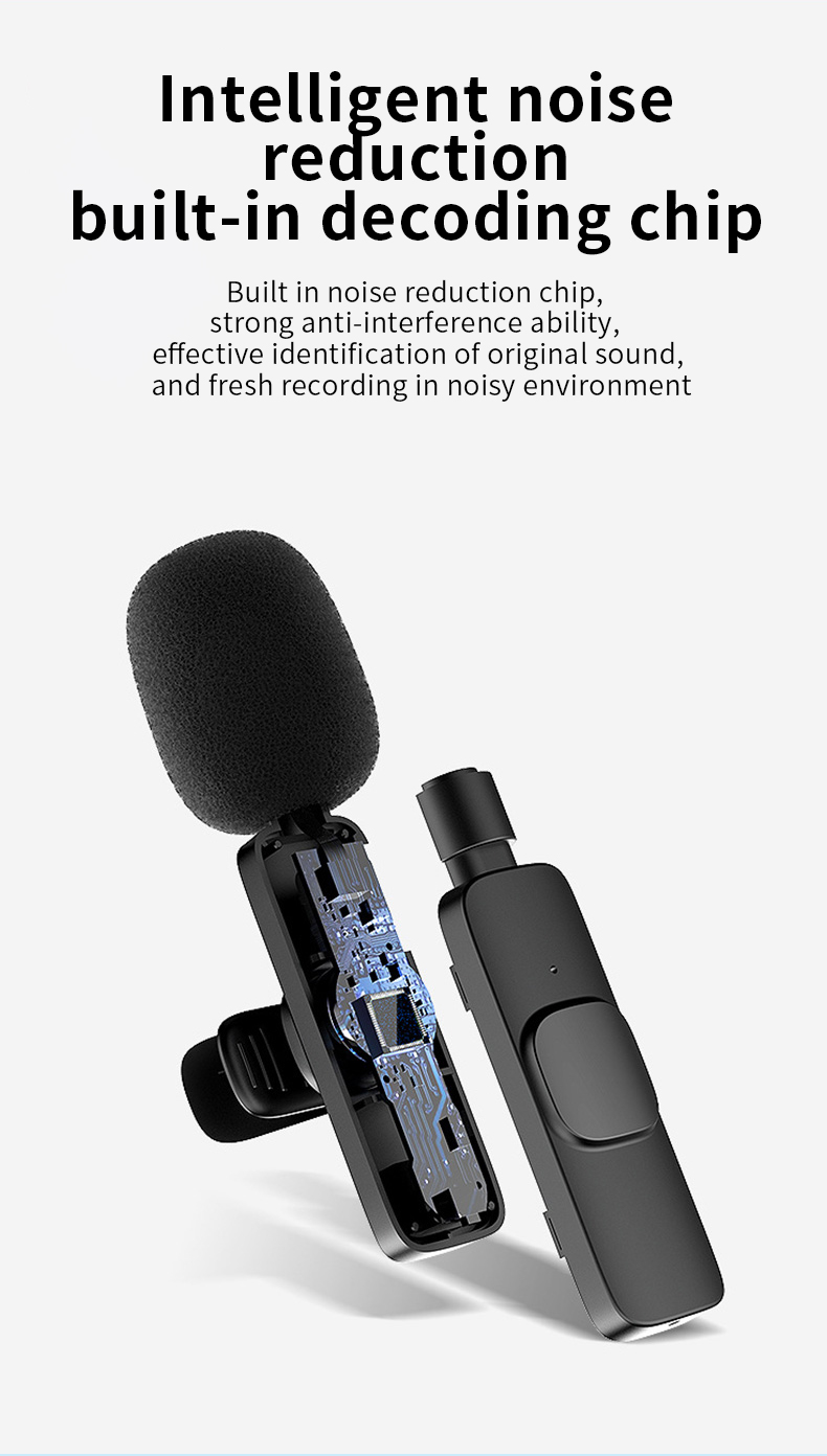 Wireless lavalier microphone private model K1 live broadcast microphone with noise reduction and small microphone