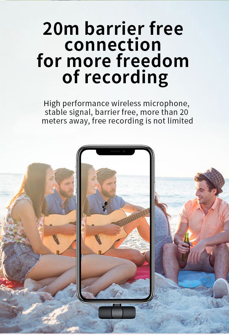 Wireless lavalier microphone private model K1 live broadcast microphone with noise reduction and small microphone