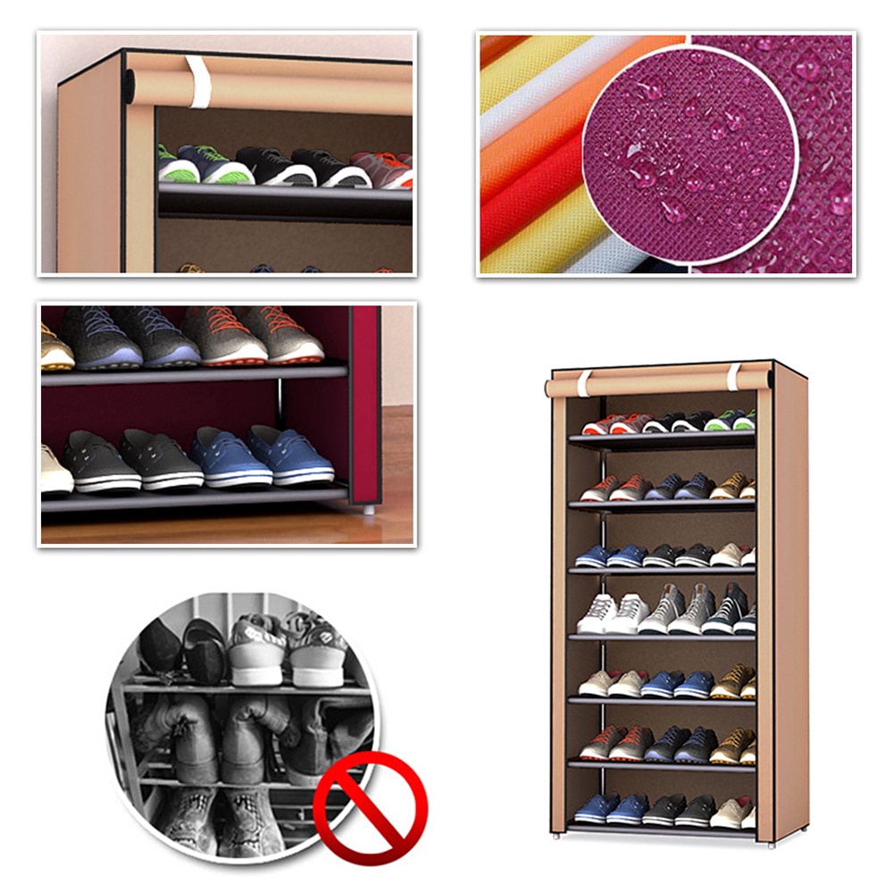 Door Hanging Multi-layer Shoe Rack Wall-mounted Space-saving Shoe Storage Box Behind The Door Simple Household Shoe Cabinet