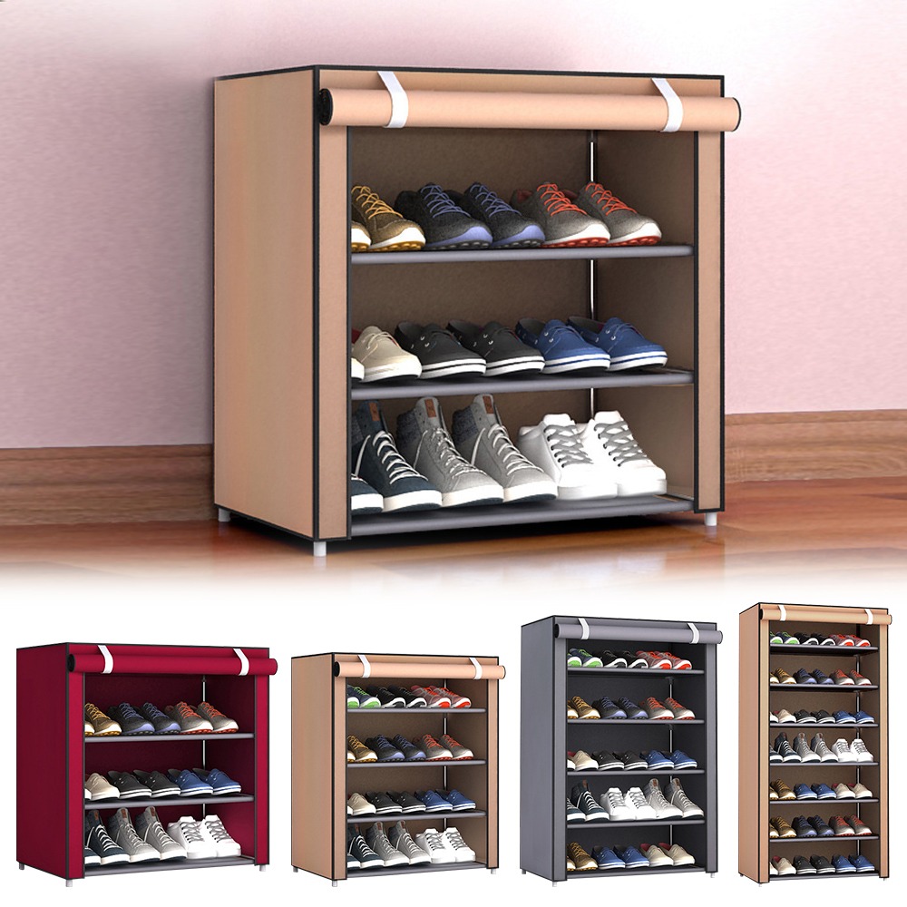 Door Hanging Multi-layer Shoe Rack Wall-mounted Space-saving Shoe Storage Box Behind The Door Simple Household Shoe Cabinet