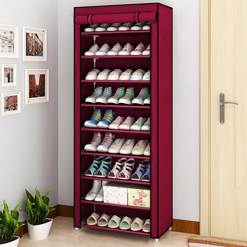Door Hanging Multi-layer Shoe Rack Wall-mounted Space-saving Shoe Storage Box Behind The Door Simple Household Shoe Cabinet