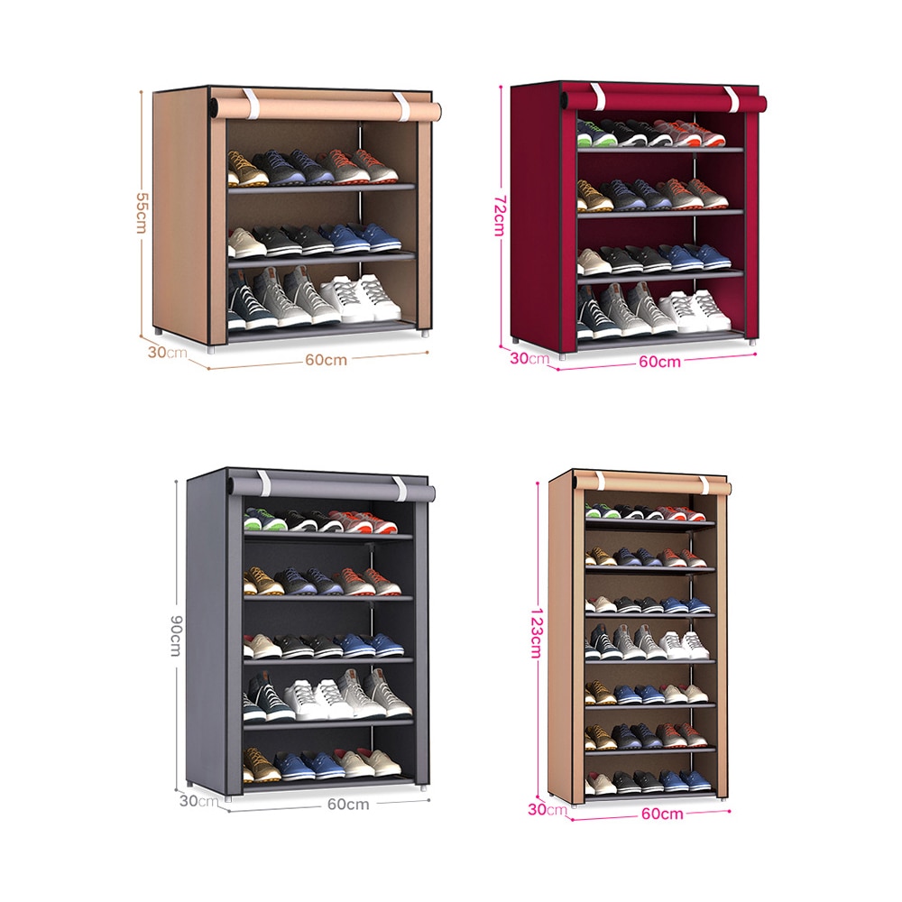 Door Hanging Multi-layer Shoe Rack Wall-mounted Space-saving Shoe Storage Box Behind The Door Simple Household Shoe Cabinet