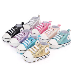 Baby girl shoes fashion cute bling canvas shoes for baby girl newborn baby shoes boy soft sole toddler sneaker shoes baby shoes