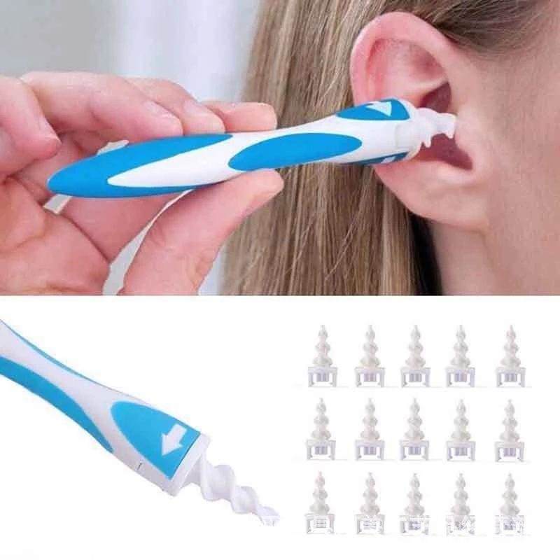 16pcs Ear Cleaner Ear Wax Cleaning Kit Spiral Silicon Ear cleaning Care Tools For Ear Beauty Health Ear Pick Earwax Removal Tool