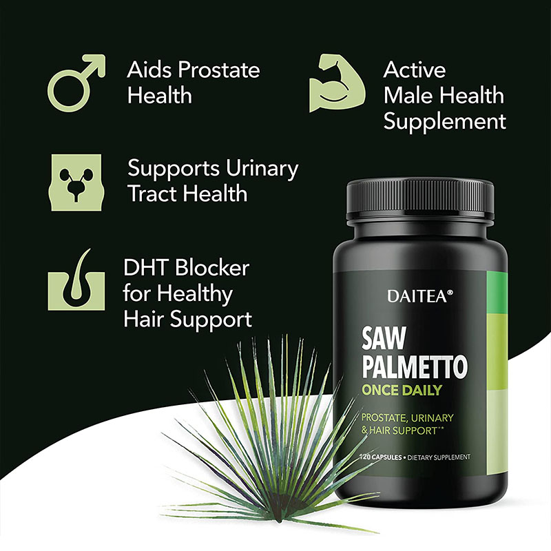 Saw Palmetto Supplement - Supports Prostate Health, Frequent Urination, Prevents Hair Loss, Pelvic Pain, and Bladder Disorders