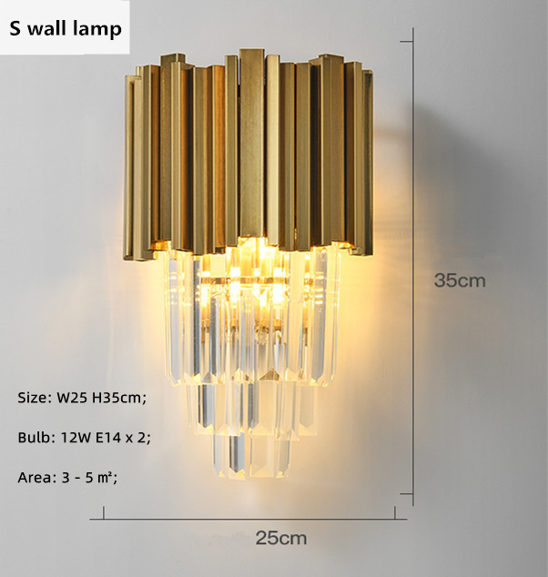 S wall lamp 2 light