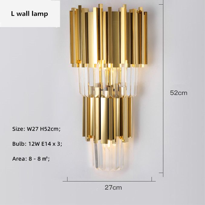 L wall lamp 3 light