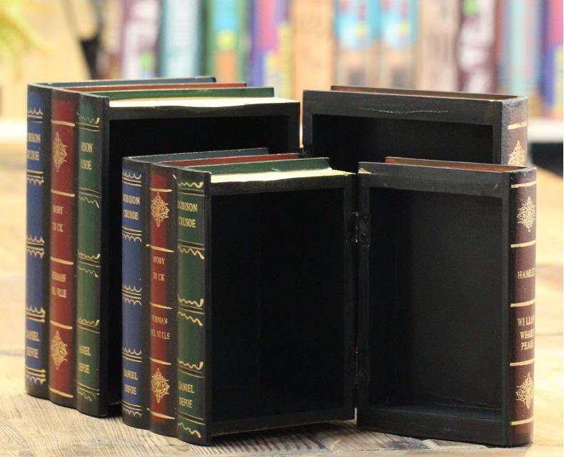 Mini Wood Decorative Books