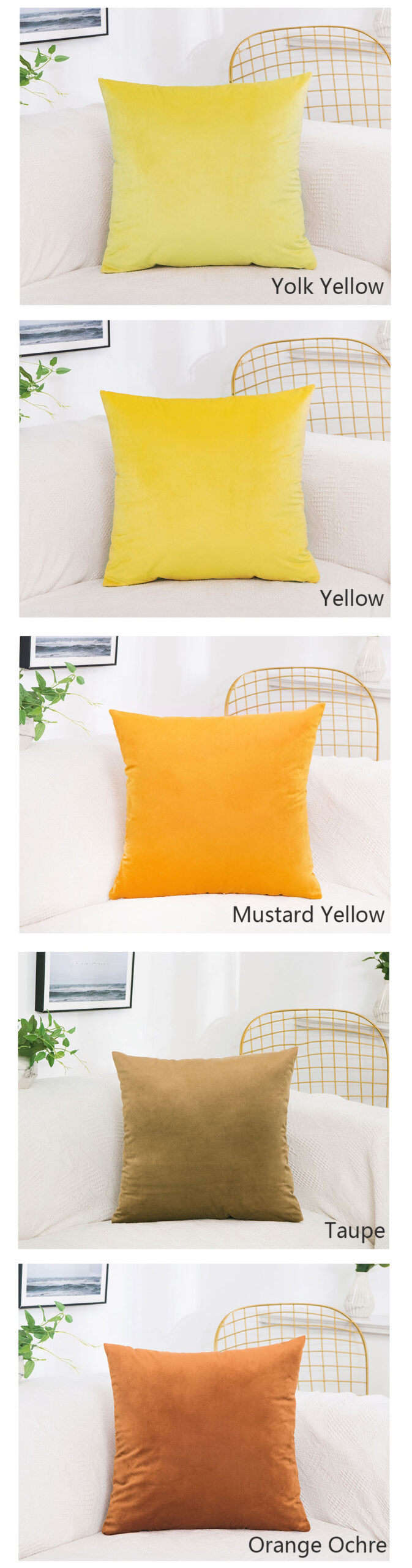 Soft Velvet Throw Pillows