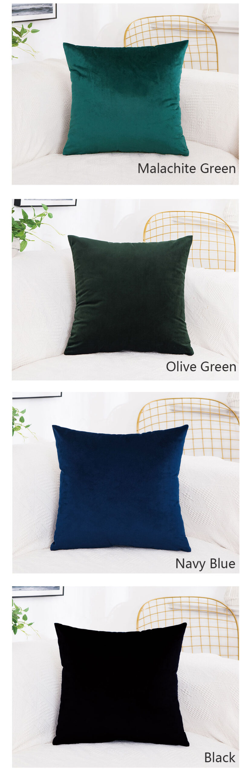 Soft Velvet Throw Pillows