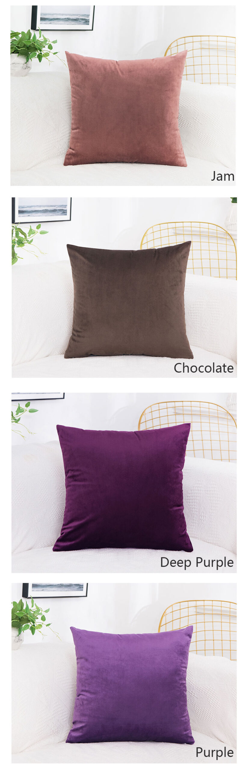 Soft Velvet Throw Pillows