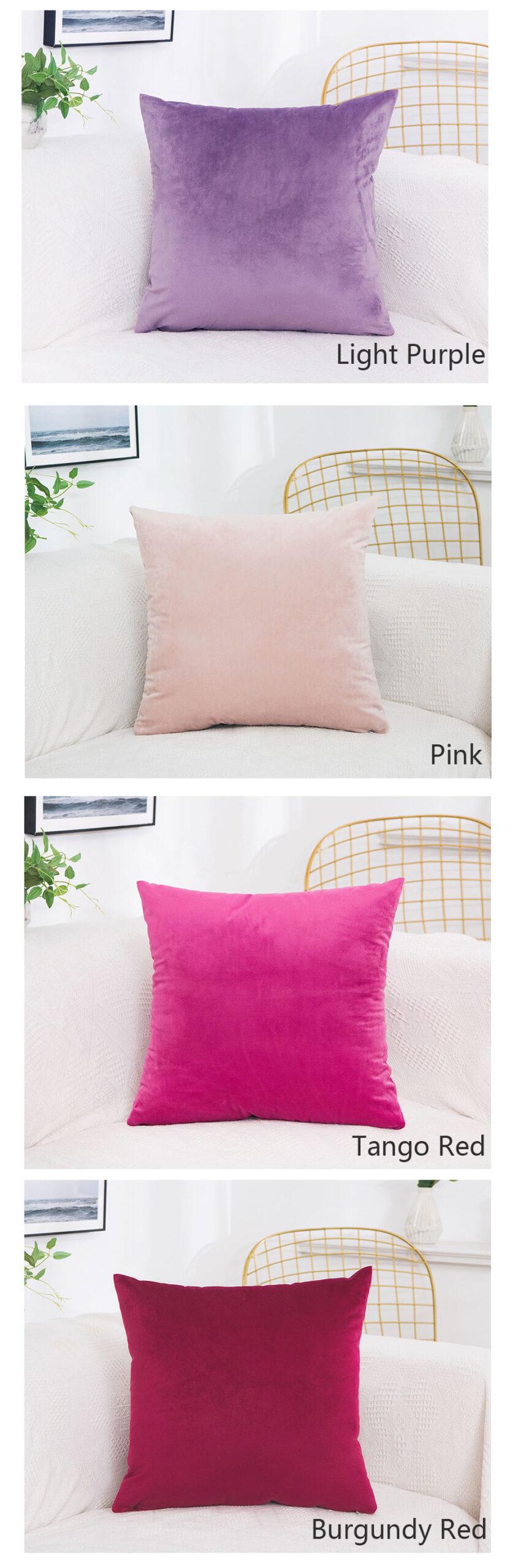 Soft Velvet Throw Pillows