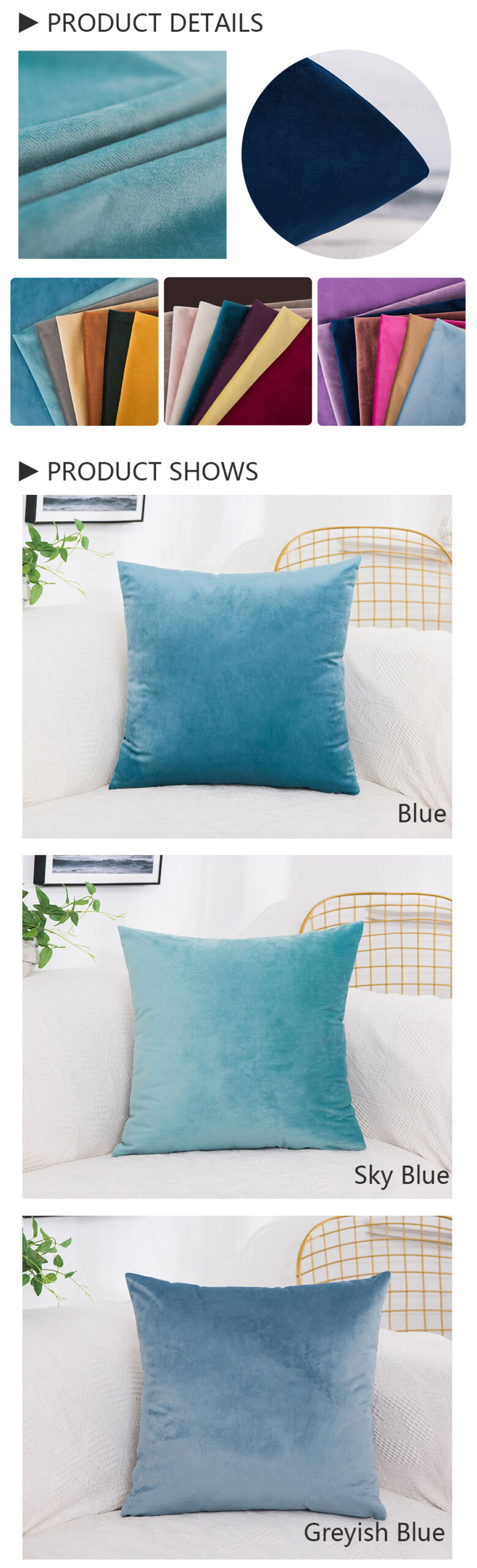 Soft Velvet Throw Pillows
