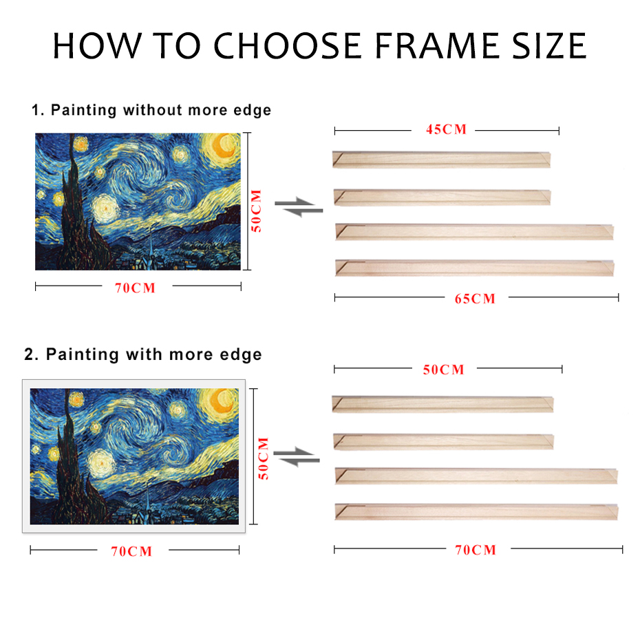 Solid Wood Canvas Picture Frames
