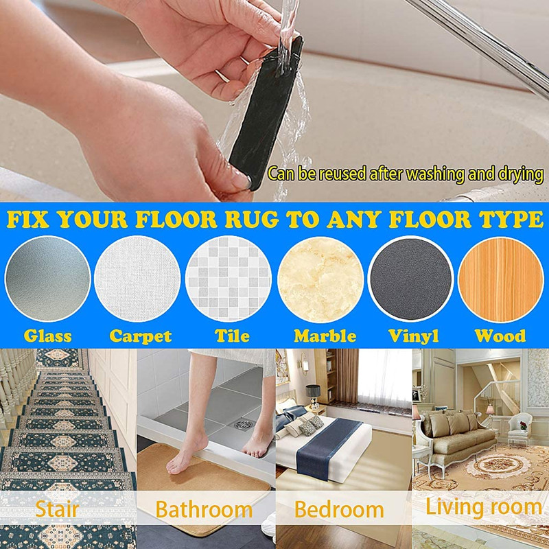 Washable Reusable Anti-skid Rug Gripper