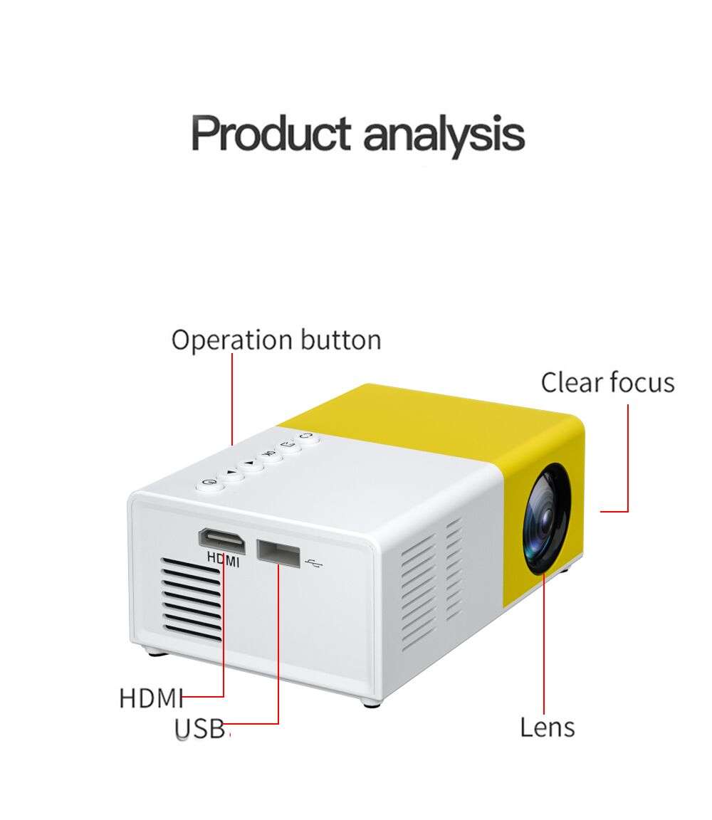 Mini Portable Audio Video Home Projector