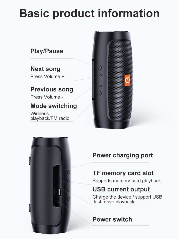 Multimedia Wireless Bluetooth Dual Stereo Speaker