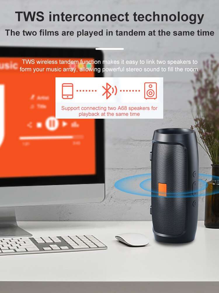 Multimedia Wireless Bluetooth Dual Stereo Speaker