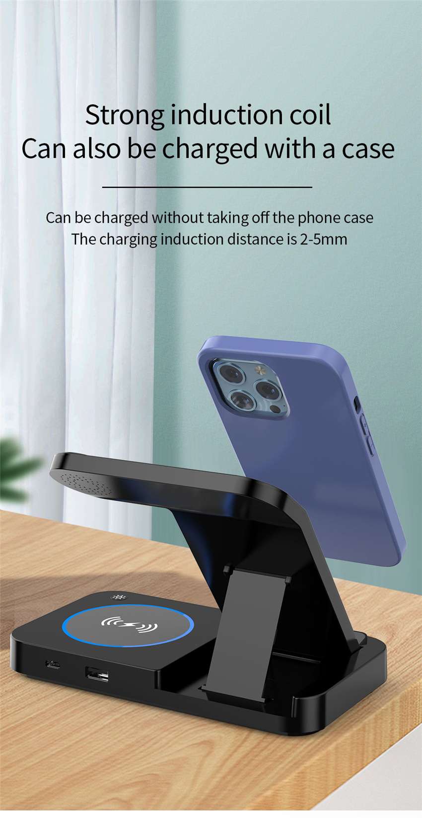 100W 4 in 1 Foldable Wireless Charging Station