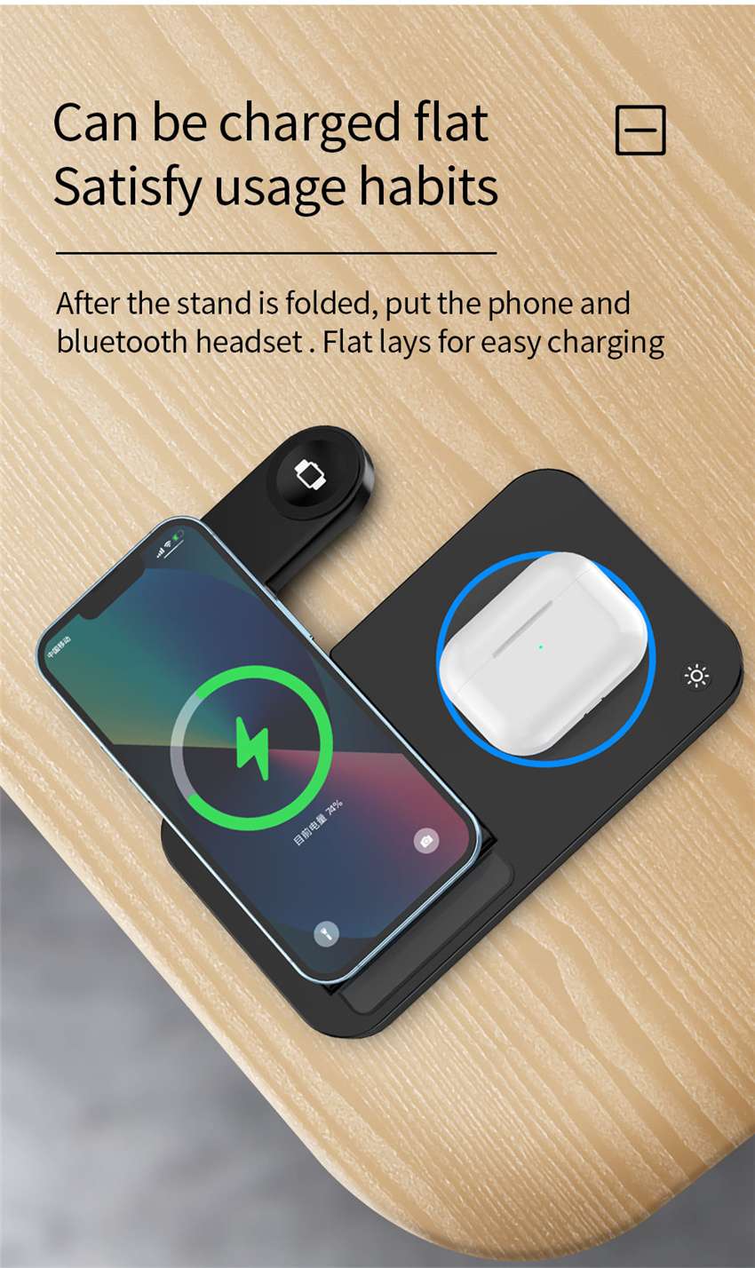 100W 4 in 1 Foldable Wireless Charging Station