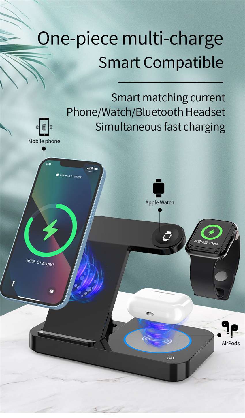 100W 4 in 1 Foldable Wireless Charging Station