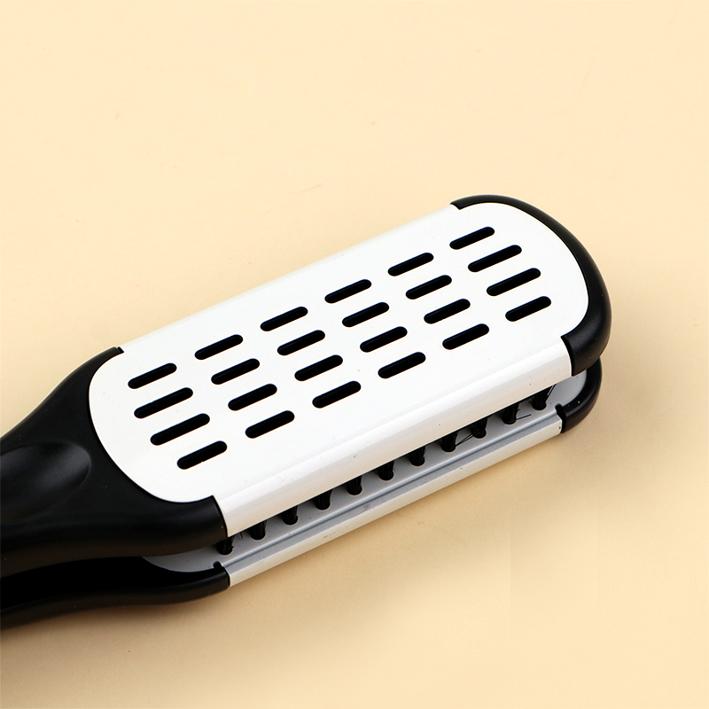 Hair Straightening Double Brushes V Shape Comb