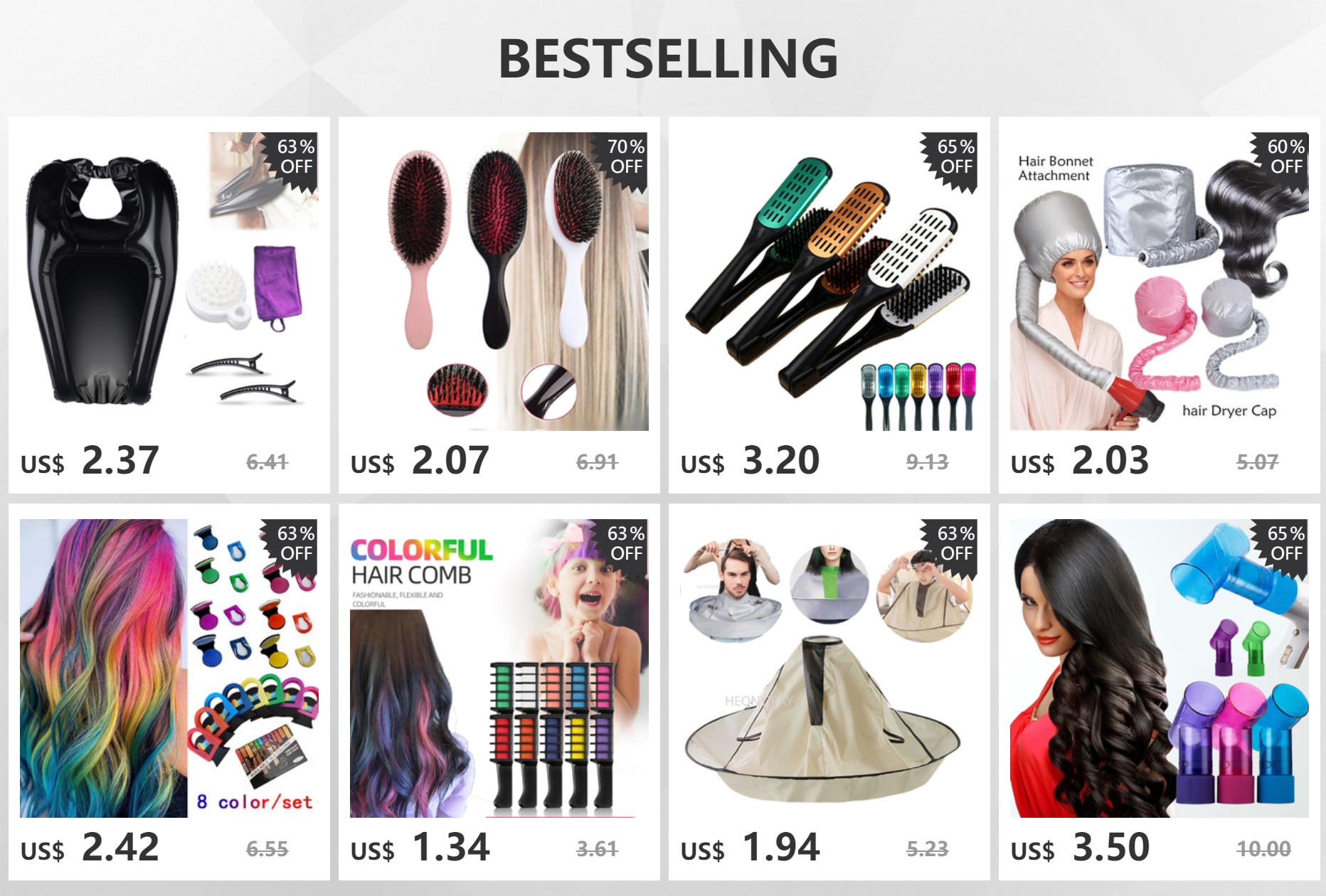 Hair Straightening Double Brushes V Shape Comb