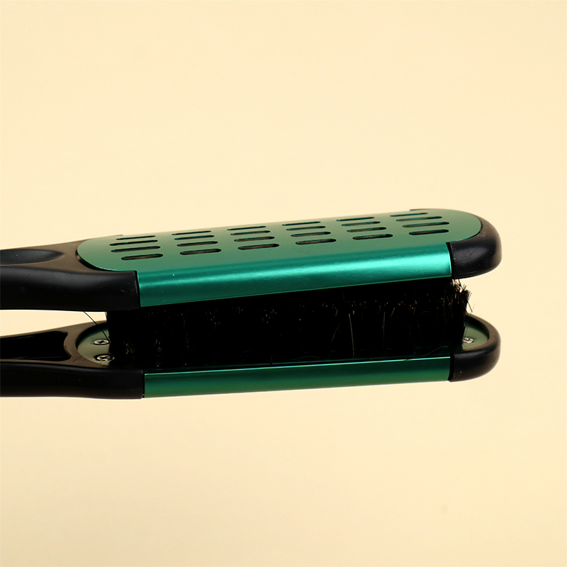 Hair Straightening Double Brushes V Shape Comb