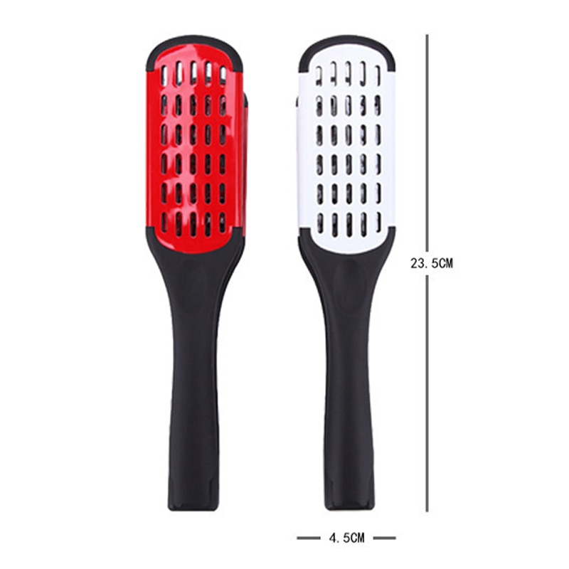 Hair Straightening Double Brushes V Shape Comb