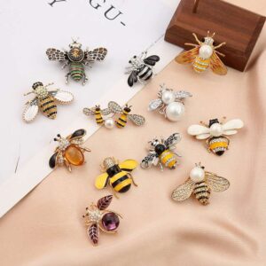 Cute Rhinestone Bee Brooch For Women
