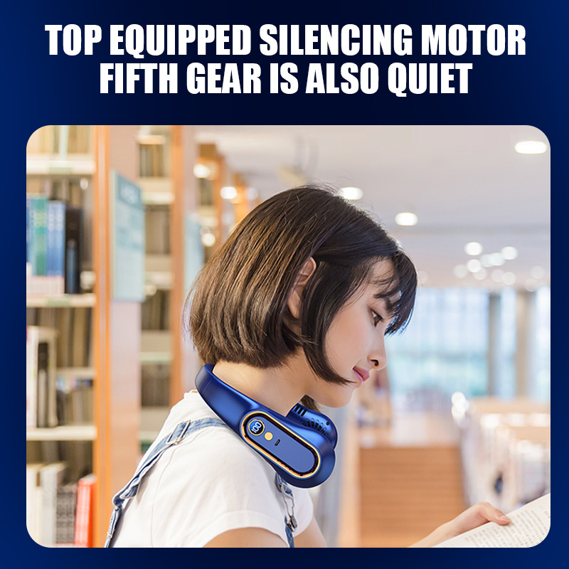 Hanging Neck Fan Digital Display Power Ventilador Bladeless Fan with Neckband Portable Mini Air Cooler USB Rechargeable Electric Fans