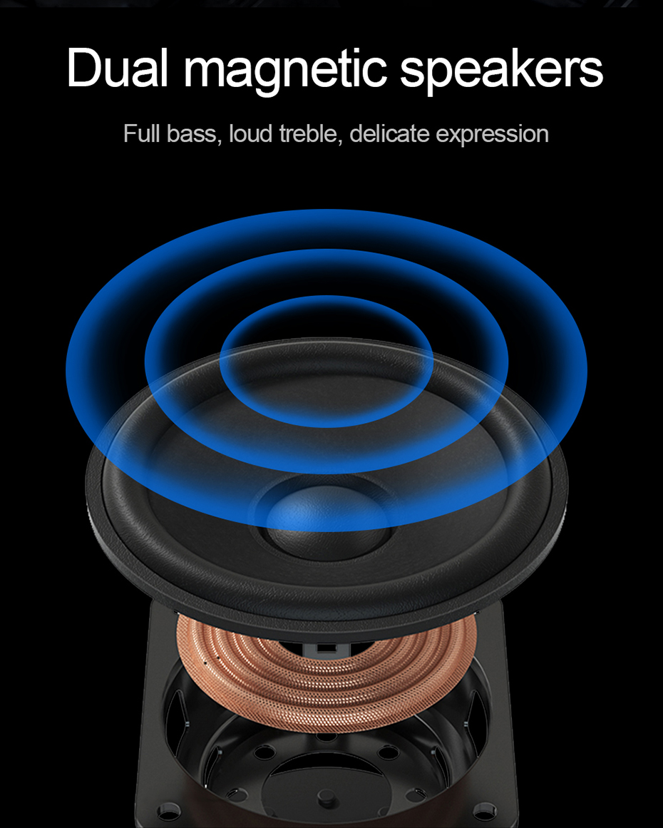 Stereo surround music RGB speakers for computer