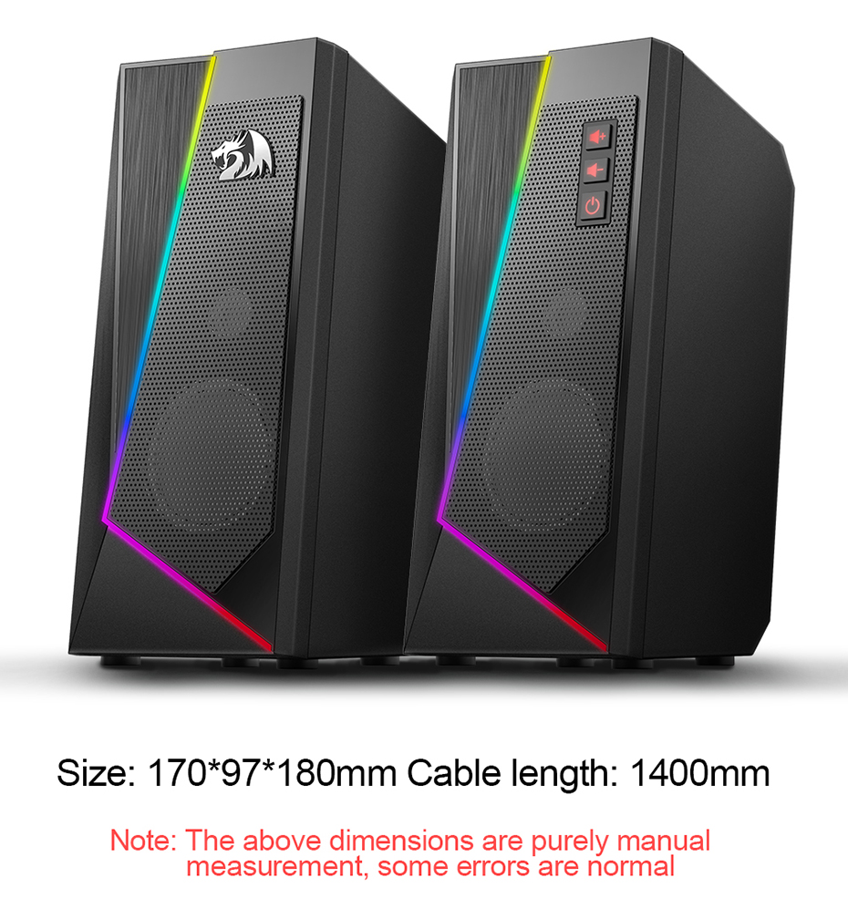 Stereo surround music RGB speakers for computer